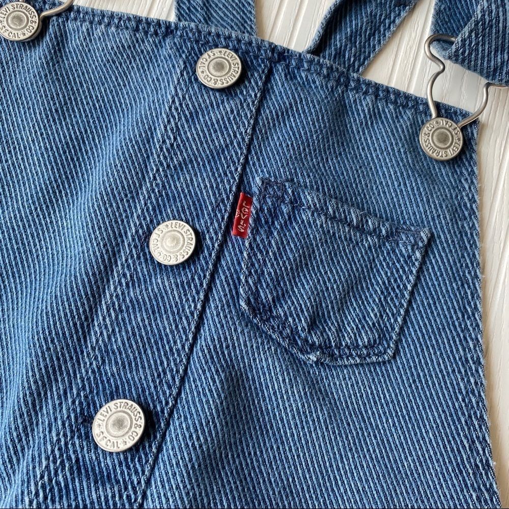 Levi’s denim jean jumper dress overall size Large - Picture 4 of 7